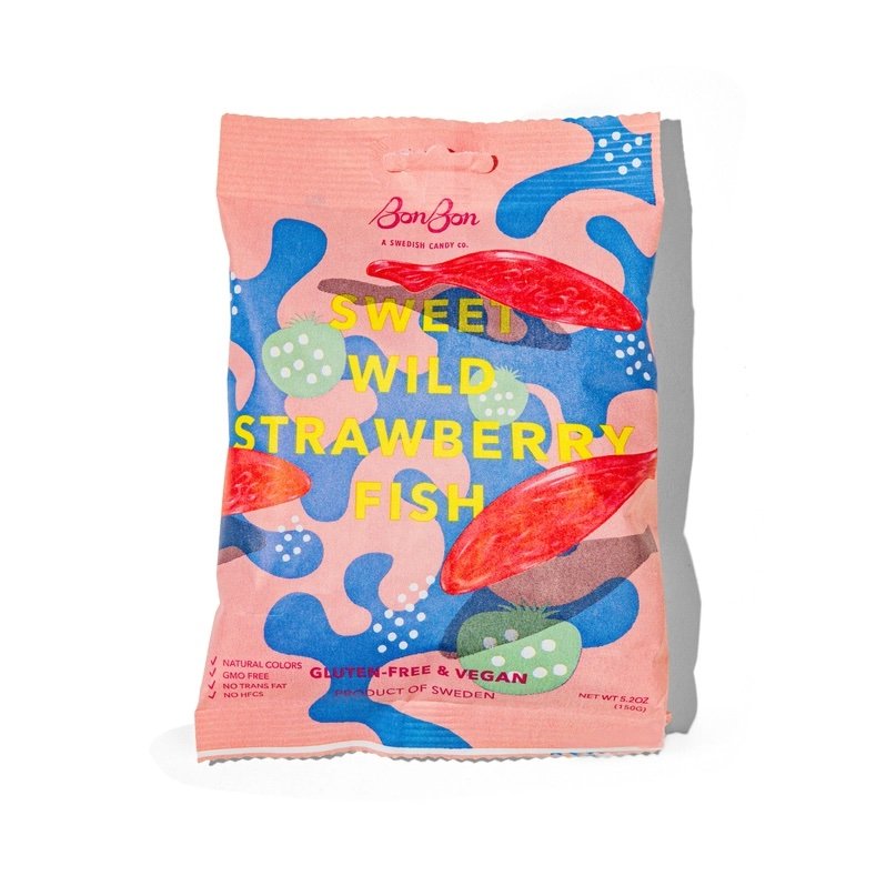 Sweet Wild Strawberry Fish - Swedish Candy